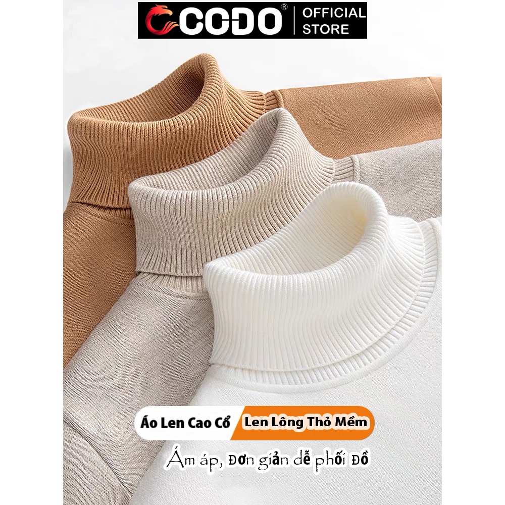 Áo Len Nam Cổ Lọ Codo chất Sợi Len Lông Thỏ mềm mại Nhiều Màu Mới  AL14