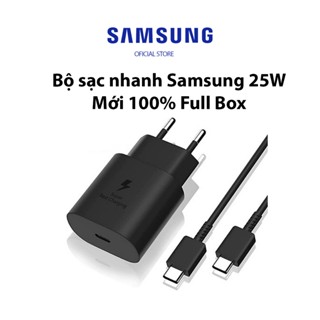Bộ sạc nhanh Samsung 25W Sạc siêu nhanh và cáp sạc Type C dài 1m DYDX bảo hành 1 tháng