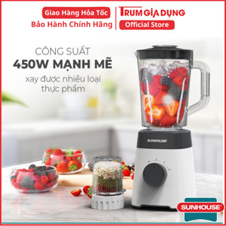 Máy xay sinh tố Sunhouse SHD5114-450W/ SHD5115 - 300W, 2 cối xay sinh tố, các loại hạt khô ngũ cốc