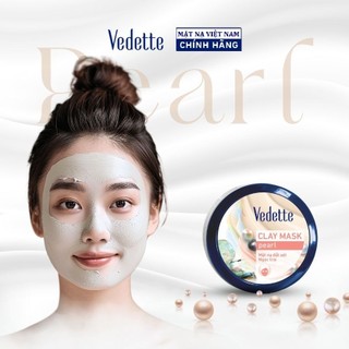 Mặt nạ đất sét Vedette Ngọc Trai 145g - Hút bã nhờn, Cặn bẩn, Hồi phục làn da & Giữ gìn vẻ tươi trẻ