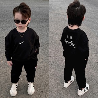 Bộ quần áo nỉ cổ tròn cho bé trai hình fee of good, bộ nỉ thu đông trẻ em,TPKIDS,[M884]