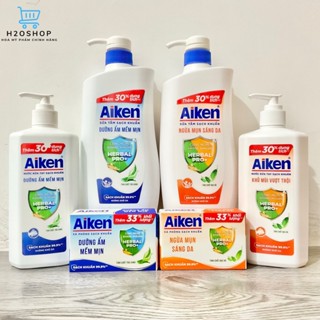 Sữa tắm / nước rửa tay Aiken sạch khuẩn tăng 30% dung tích