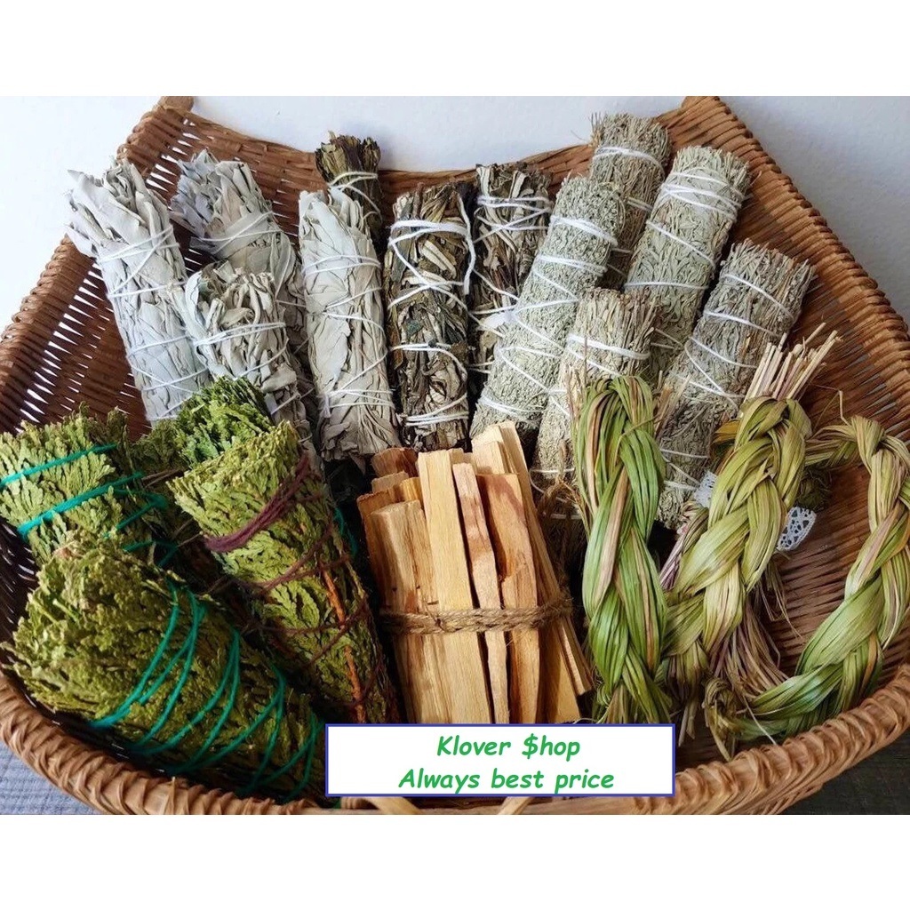 White Sage/Blood Sage/Blue Sage/Palo Santo - Xô Thơm Trắng/Xô xanh/Xô đỏ/Gỗ Trắc Xanh