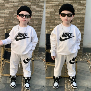 Set bộ thu đông bé trai bé gái gồm áo nỉ Sweater phối quần Jogger Fear of God chất nỉ cotton COOKY KIDS