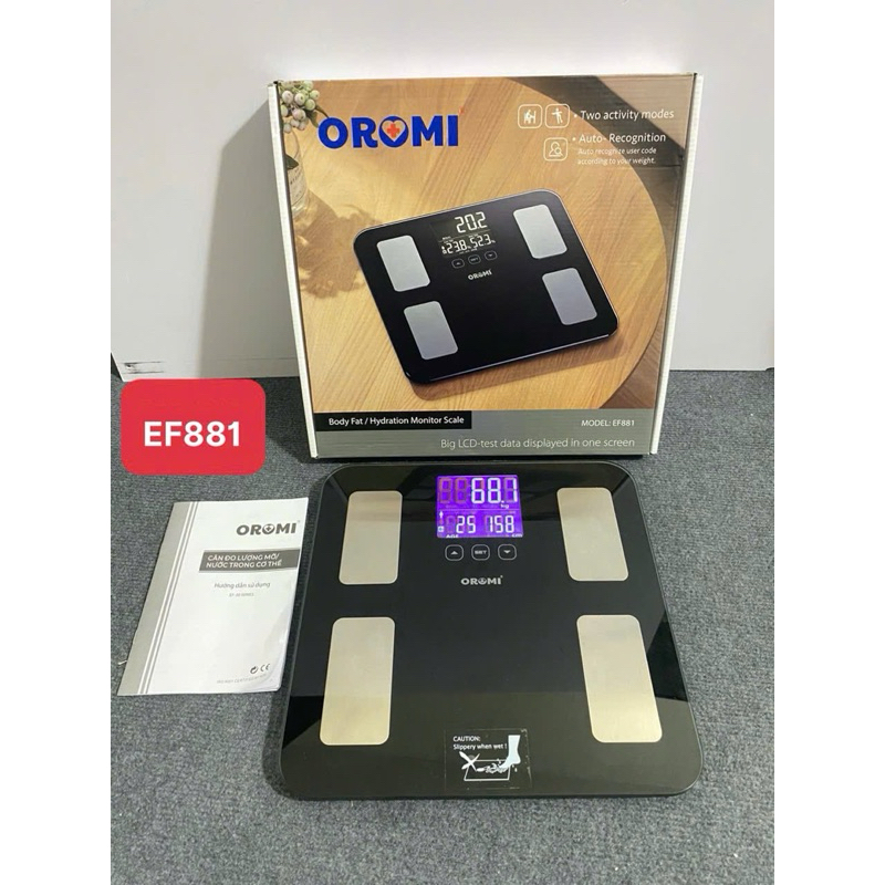 Cân sức khỏe điện tử thông minh đo chỉ số cơ thể OROMI EF881