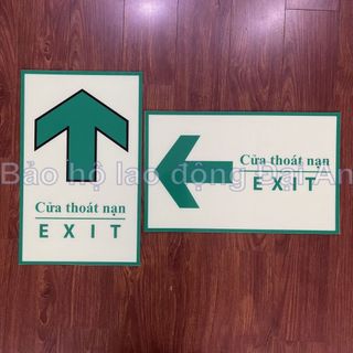 Bảng chỉ dẫn cửa thoát hiểm exit dạ quang (17x30cm)