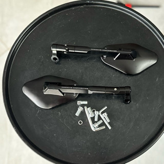 1 Cặp Trái phải Kính elise Rizoma Đen Nhôm Cnc Mặt Kính tróng chói