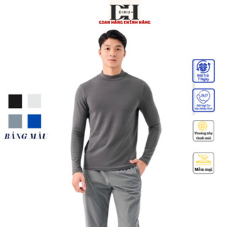 Áo giữ nhiệt nam cổ cao lót nỉ tay dài heattech uni cao cấp mặc ấm mùa đông form vừa cực đẹp AVANCO
