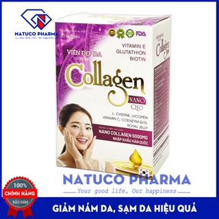 Viên Uống Trắng Da Collagen Nano Q10 Hộp 30v Chống Lão Hóa , Giảm Nám , Tàn Nhang Hiệu Quả