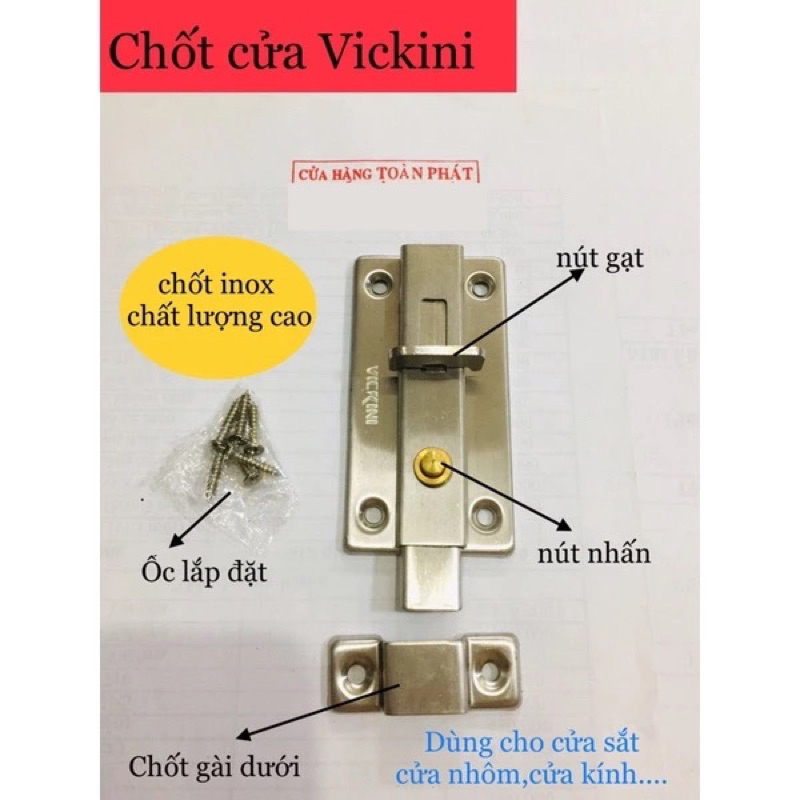 Chốt bấm cửa | Chốt cửa IVAN | Vickini A03 8F