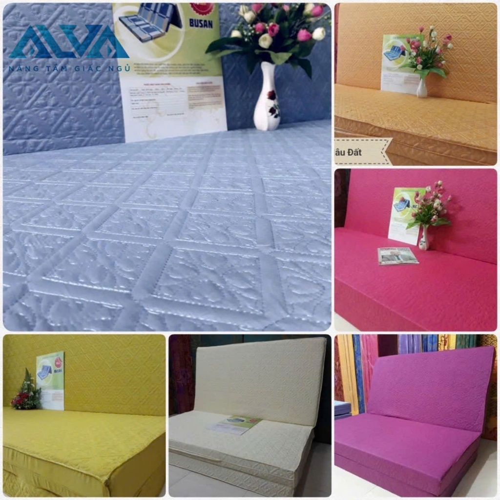 [ FREE SHIP ]  Nệm bông ép Hàn Quốc gấp 3 Alva Busan dòng PREMIUM thấm hút mồ hôi , độ bền vượt trội
