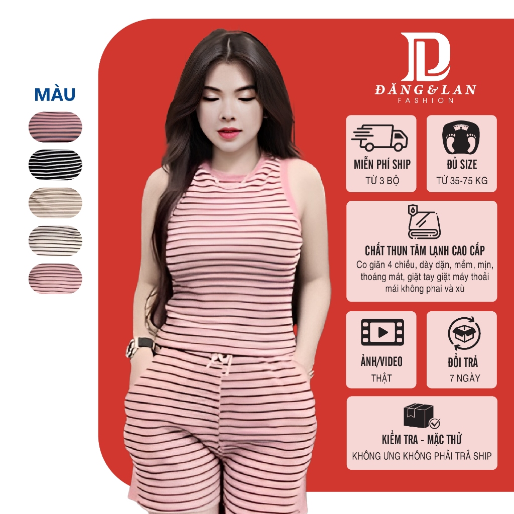 Đồ Bộ Nữ Đồ Mặc Nhà Mùa Hè 𝗗𝗟 𝗙𝗮𝘀𝗵𝗶𝗼𝗻 Mã S