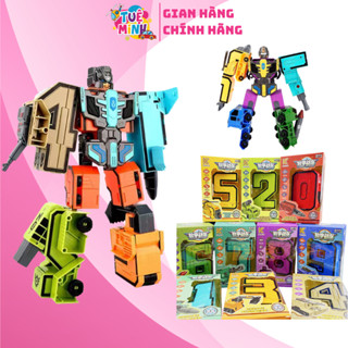Combo số biến hình LOẠI LỚN NHẤT từ 0 đến 9, Ghép hình robot số 1-4 và 5-9 kích thích sáng tạo
