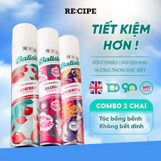 [COMBO] 2 Chai Dầu Gội Khô Batiste Cho Tóc Bồng Bềnh Tức Thì, Xịt Khô Tóc Cho Bà Bầu Suôn Mượt 200ml