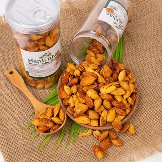 Hạnh nhân rang bơ vỏ mỏng mỹ. Có hồ sơ công bố, xuất hóa đơn công ty đầy đủ