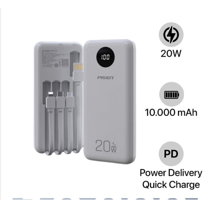 Pin Dự Phòng Sạc Nhanh 20W Pisen D342 10.000mah (VN)