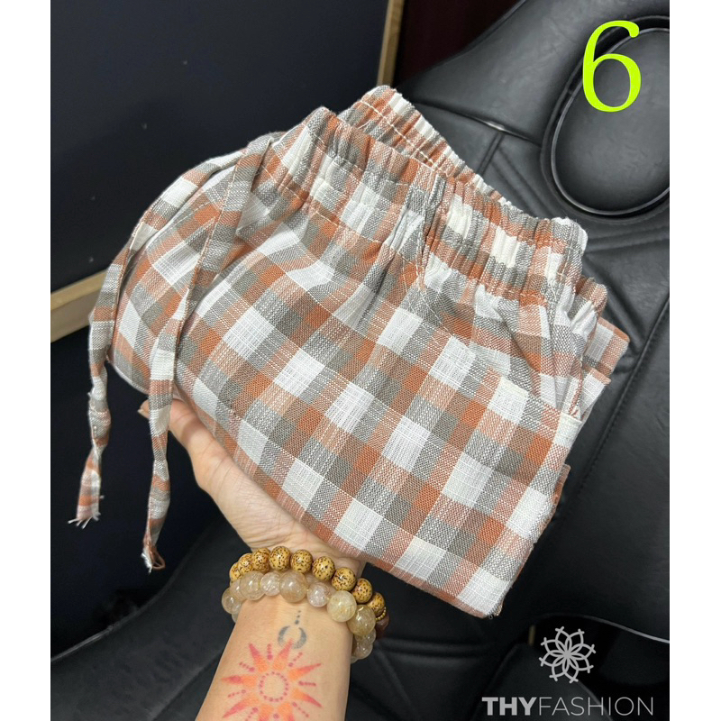 QUẦN LINEN BAGGY SỌC 9 TẤC - 47-73kg (chất thô chưa xử lý vải)