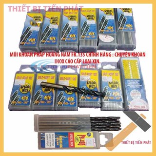  Mũi khoan INOX Hoàng Nam FR.135 Mũi Đen  Chuyên Khoan INOX dày Sắt Thép Gỗ...  Full Size 1mm-8mm Chính Hãng 