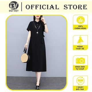Váy polo nữ suông dáng dài , Váy kiểu tay lỡ cúc ngực form rộng 3 màu trẻ trung năng động