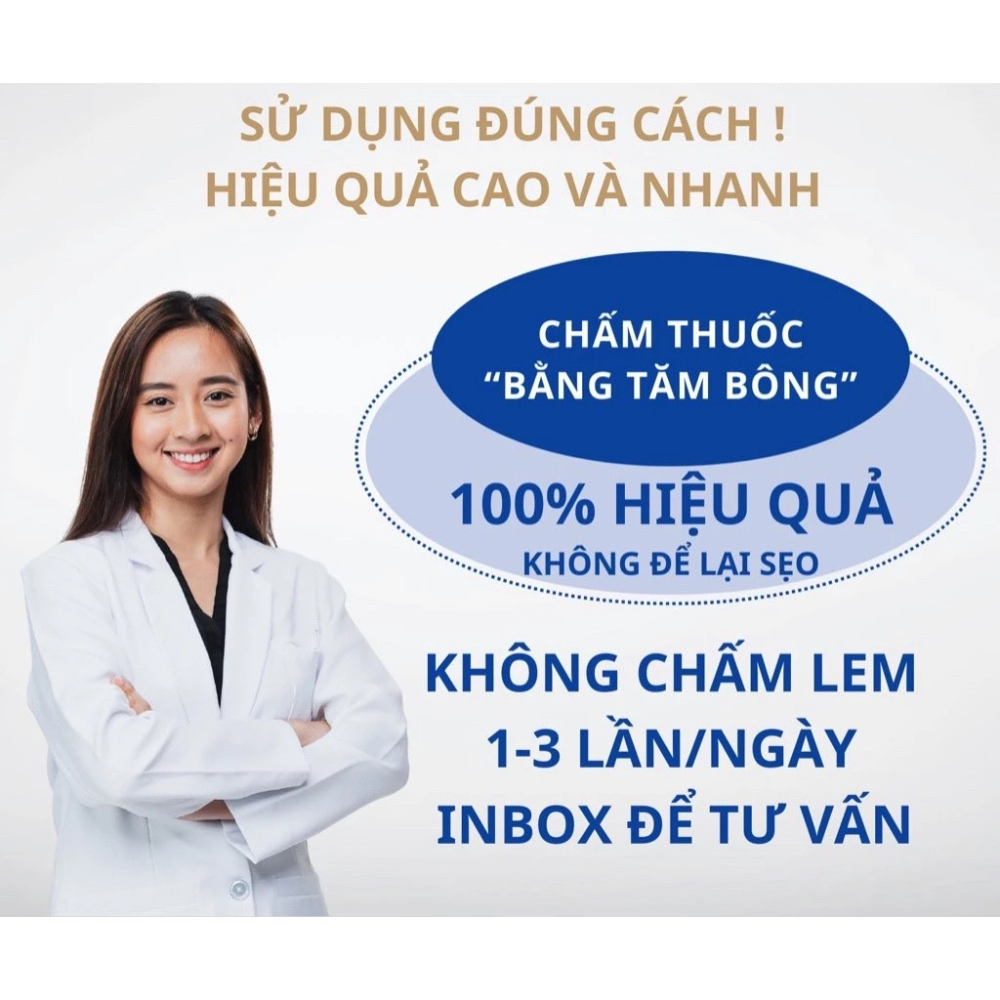 Loại bỏ mụn cóc, mụn cơm, vết chai sần, mụn thịt, mụn ruồi Viện Da Liễu - Acid Trichloracetic 80%