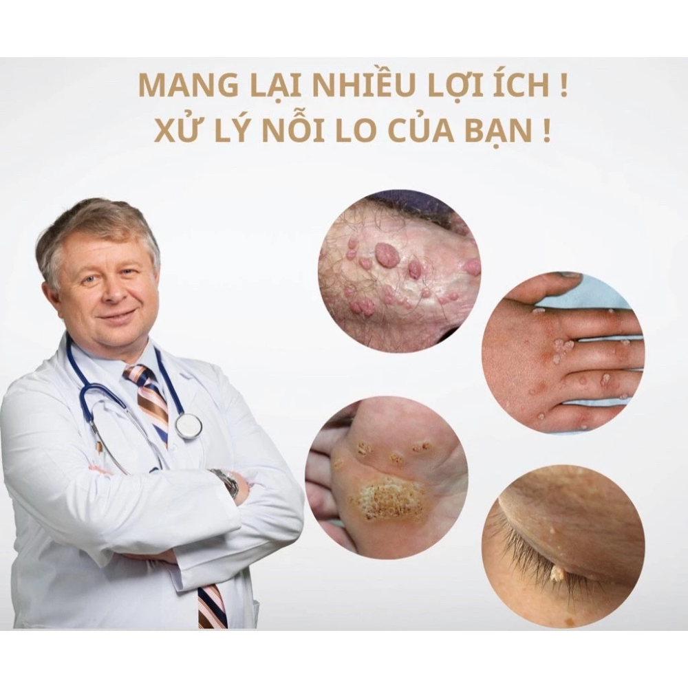 Loại bỏ mụn cóc, mụn cơm, vết chai sần, mụn thịt, mụn ruồi Viện Da Liễu - Acid Trichloracetic 80%
