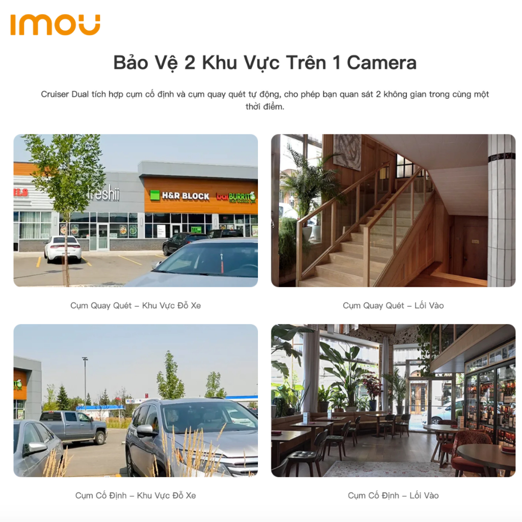 Camera Ngoài Trời IMOU CRUISER DUAL 2 S7XEP 6MP 10MP 2 Ống Kính 2 Tầm Nhìn 360 Đàm Thoại 2 Chiều BH 2 Năm | BigBuy360 - bigbuy360.vn