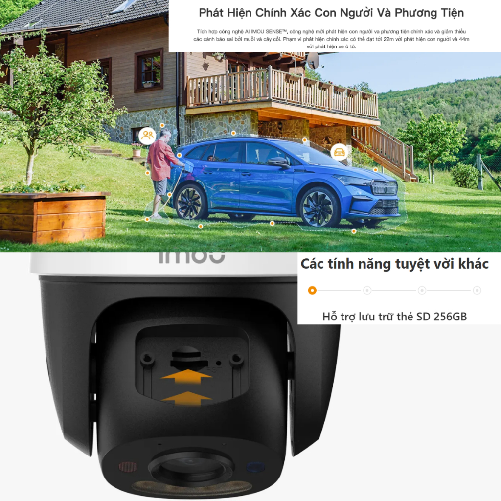Camera Ngoài Trời IMOU CRUISER DUAL 2 S7XEP 6MP 10MP 2 Ống Kính 2 Tầm Nhìn 360 Đàm Thoại 2 Chiều BH 2 Năm | BigBuy360 - bigbuy360.vn