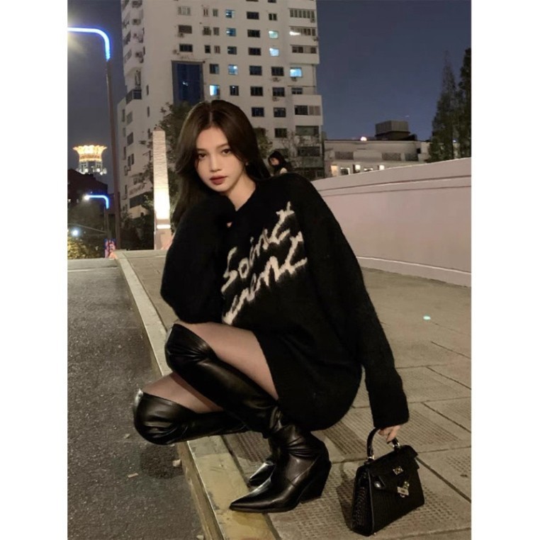 Áo Sweater San Lâu Ren Chất Vải Len Cao Cấp - Áo Len Nam Nữ S L R Vải Len Dày Dặn - Chất Len Tằm Dày Dặn