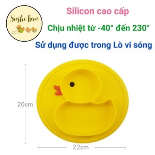 (FreeShip) Khay ăn dặm Silicon cao cấp, Đĩa ăn dặm