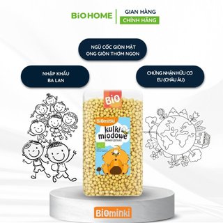 Ngũ cốc giòn mật ong hữu cơ Biominki (300g)