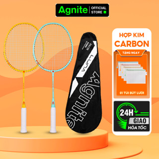 Bộ 2 vợt cầu lông TRẺ EM cao cấp AGNITE chính hãng, nhẹ, bền, đẹp - tặng kèm hộp cầu nhựa 3 quả