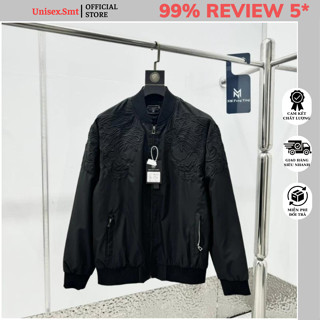 Áo Khoác Bomber Nam Philipp Plein Thêu Hổ Siêu Chất. Áo Gió Philipp Plein Phối Cổ Bomber Nam Nữ Thêu Hổ Vai.