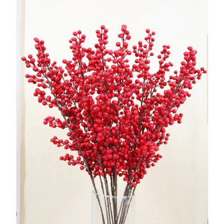  Cành đào đông đỏ 12 nhánh đào đông vàng cắm bình trang trí decor Tết cành dẻ quạt cành tú cầu nhũ 