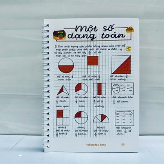 Sổ tay Takenote toán 2-3 - Khổ 𝗔𝟱