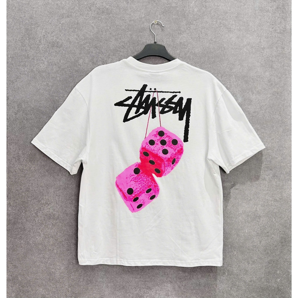 [ CHÍNH HÃNG ] ÁO THUN THỜI TRANG STUSSY FUZZY DICE TEE T-SHIRT WHITE