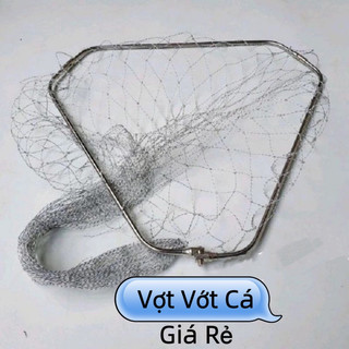 Vợt Vớt Cá Inox Kèm Vành Lưới - Vợt Câu Cá - Vợt Đựng Cá - Vợt Gấp Gọn