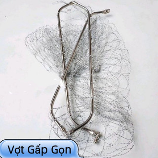 Vợt Vớt Cá Inox Kèm Vành Lưới - Vợt Câu Cá - Vợt Đựng Cá - Vợt Gấp Gọn