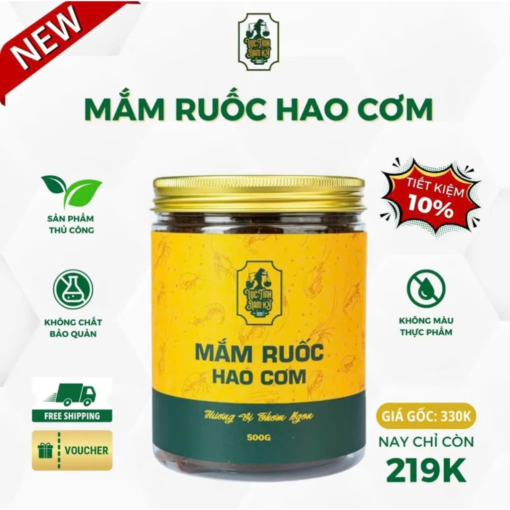 Mắm Ruốc Hao Cơm Lục Tỉnh Nam Kỳ Food 500g Thủ Công Thành Phần Thiên Nhiên Không Phẩm Màu