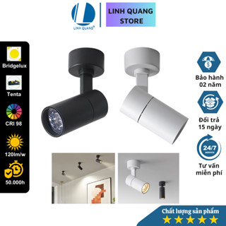 Đèn LED rọi chiếu điểm đế ngồi, đèn rọi spotlight Linh Quang, CRI>98 thích hợp rọi tranh, hắt tường