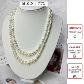 Chuỗi Vòng Cổ Ngọc Trai Nhân Tạo 2 Tầng Mặc Áo Dài Cách Tân, Truyền Thống