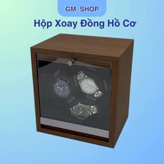 Hộp Xoay Đồng Hồ Cơ Chất Liệu Gỗ Cao Cấp Mẫu Mới 2024