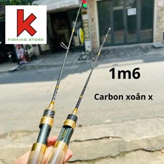 Cần câu UL lure suối câu cá Mahseer 2 Khúc 1m6 phôi Carbon xoắn x