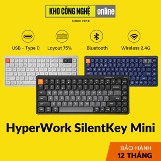 Bàn phím không dây HyperWork SilentKey Mini TS01M (Hàng Chính Hãng)