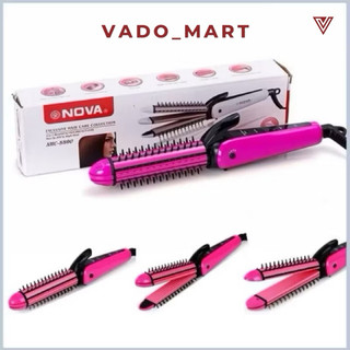 Máy Là Tóc, Uốn Xoăn, Uốn Cụp NOVA 3 Trong 1