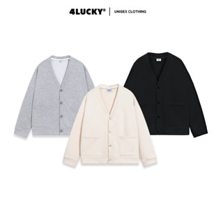 Áo Khoác Cardigan Basic Bản Mới Túi Đắp 6136, Cardigan Form Unisex Trơn Chất Nỉ Bông Dày Dặn Chuẩn Form
