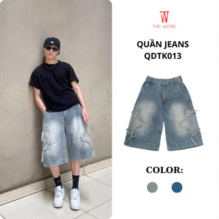 Quần Đùi Jean The Weird Unisex Oversize QDTK013