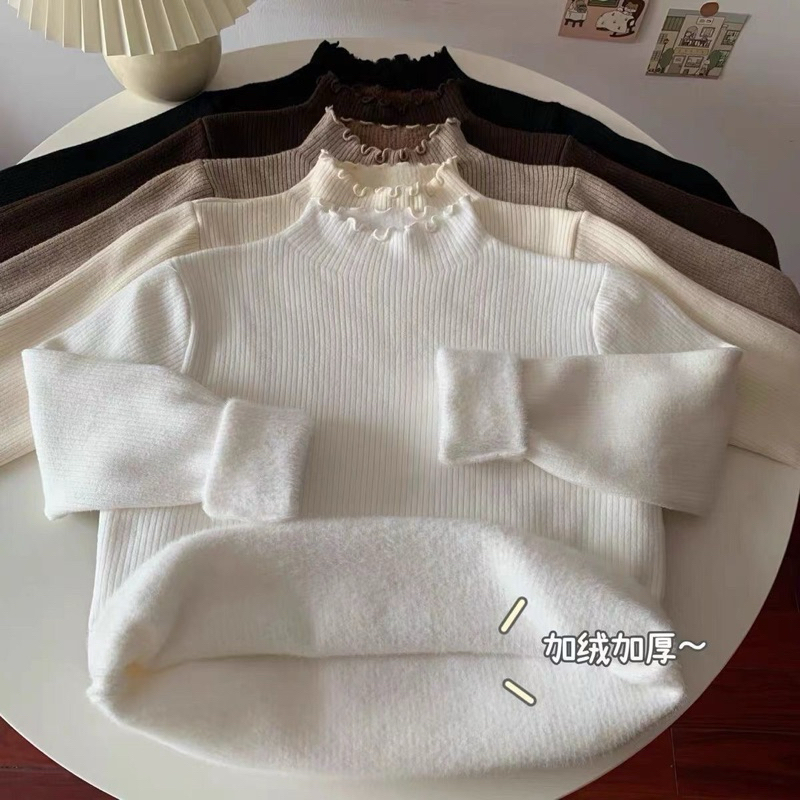 ÁO LEN LÓT LÔNG CỔ BÈO SIÊU ẤM CHO MÙA ĐÔNG