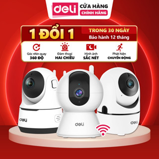  Camera WIFI IP Chính Hãng Deli Camera HD 1080P 360 Độ Chính Hãng Giám Sát An Ninh Có Đàm Thoại 