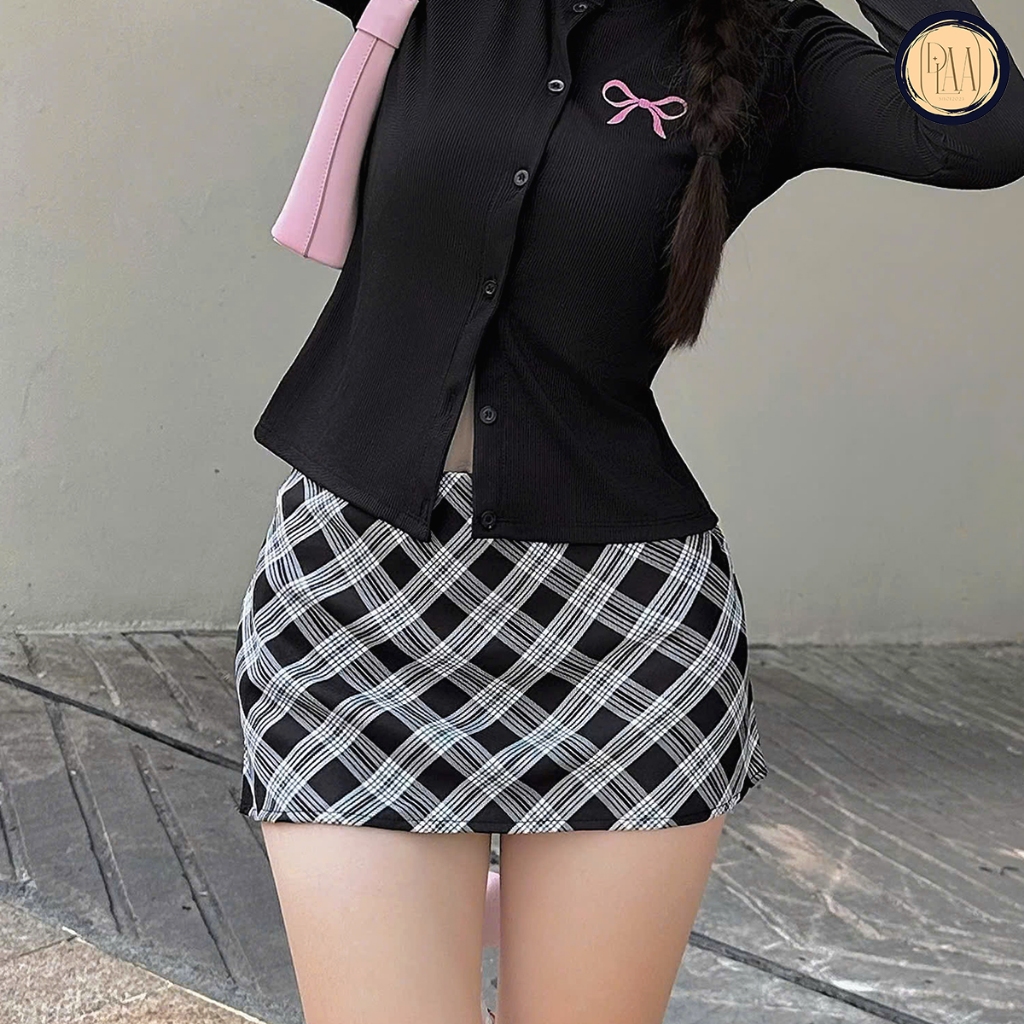 Chân váy kiểu cạp trễ DaaLaa Store dáng ôm có lót quần, phong cách Y2K cá tính C070