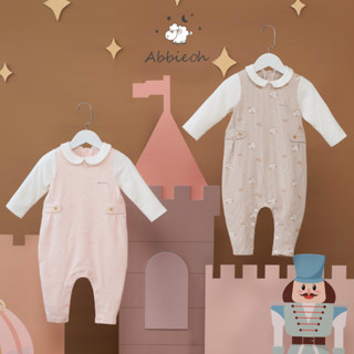 Bộ bodysuit nỉ giữ nhiệt dài tay cotton cho bé sơ sinh ABBIEOH động vật ngộ nghĩnh 0-12 tháng BD550-572-657-667-680-676